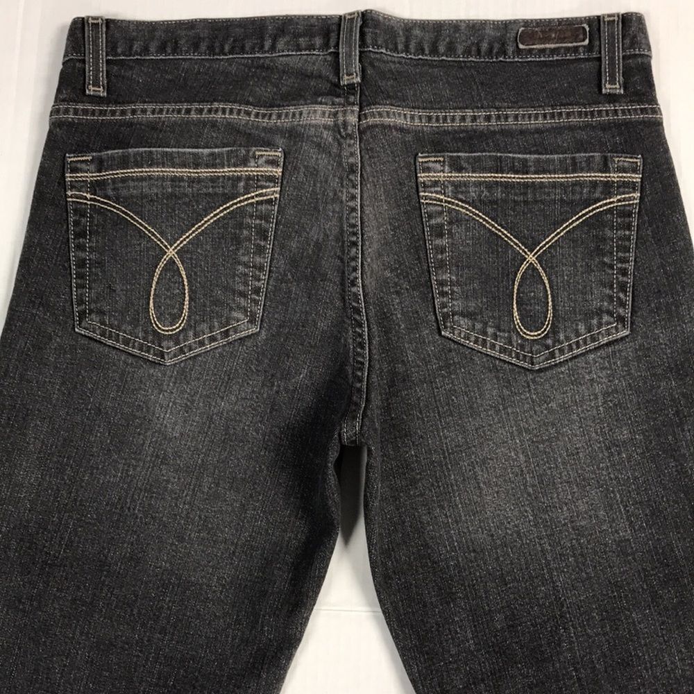 CALVIN KLEIN Black Rinse Stretch Skinny Denim Jeans Size 8x31 (33x30.5) Charcoal